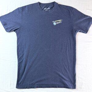 Orvis Men’s Medium Graphic T Shirt Fly Fishing Trout Navy Short Sleeve